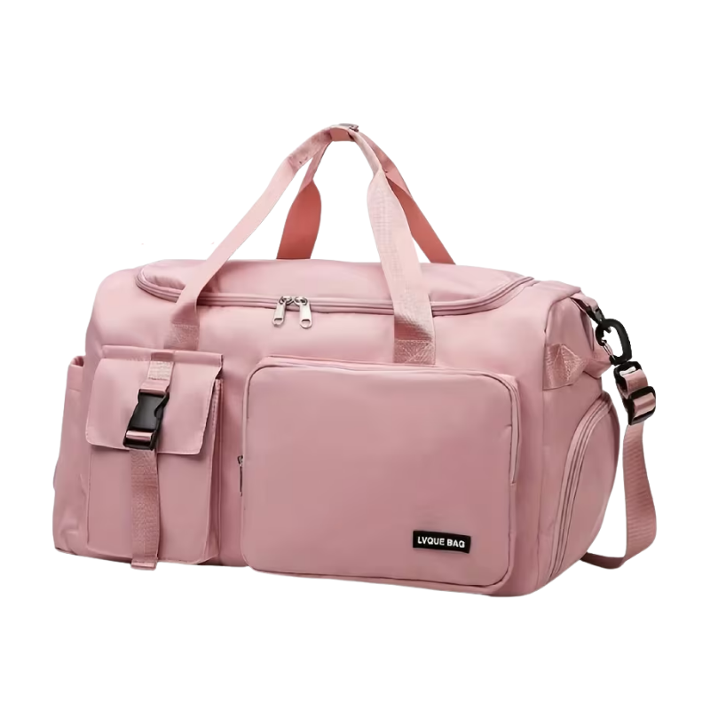 Pinke Nylon-Reisetasche für Reisen und das Fitnessstudio