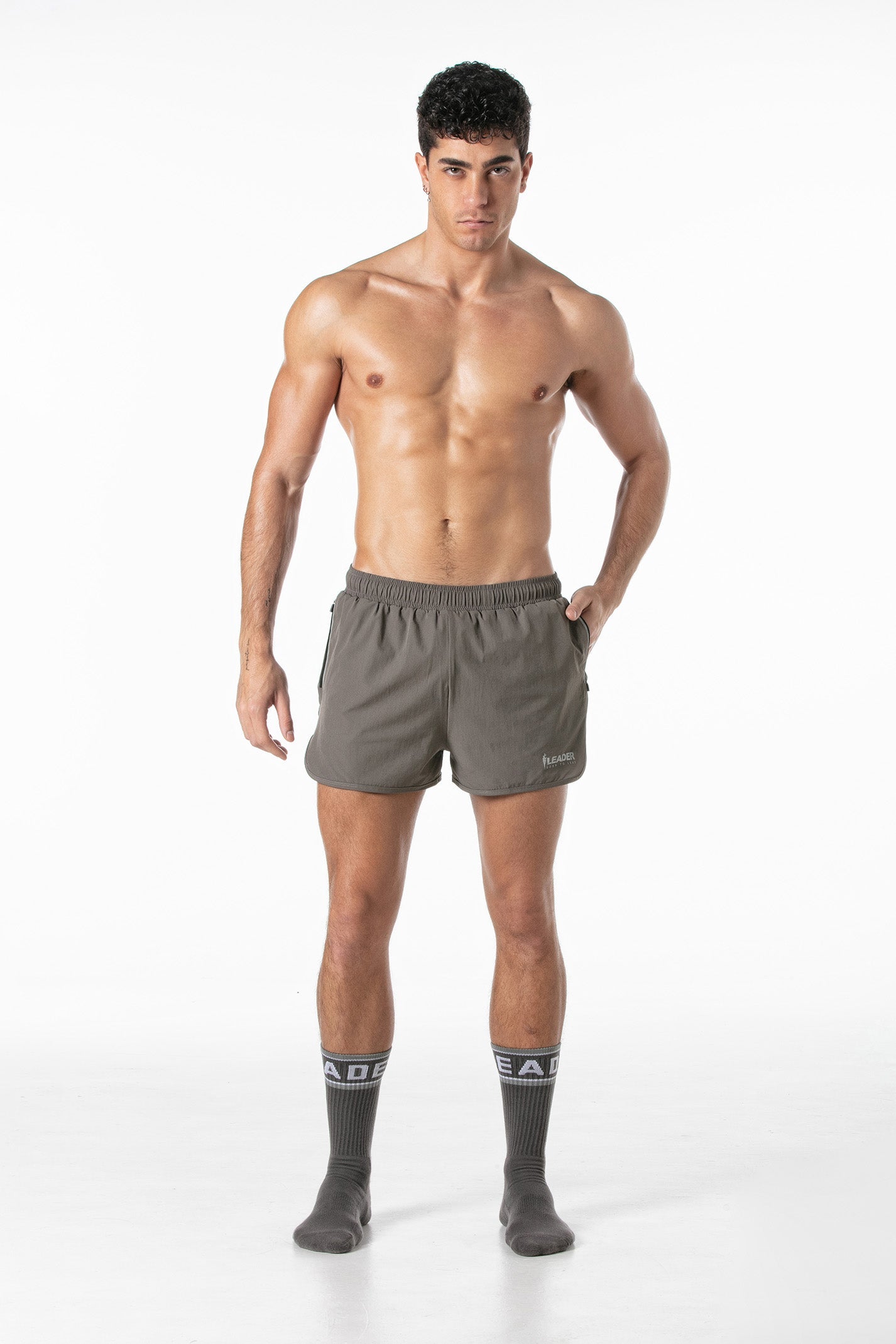 Sport-Fitness-Shorts Taupe