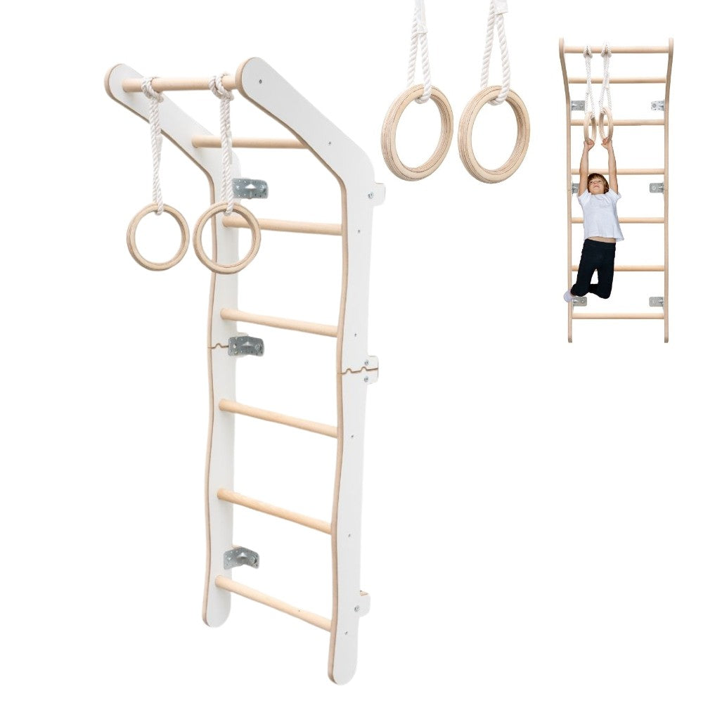 MAMOI® Sprossenwand, Gorilla-Klettergerüst aus Holz für Kinder, Indoor-Baby-Klettergerüst für Kleinkinder, Klettergerüst und Spielplatz, Kinder-Kletterwand, Turnstange und Ausrüstung für zu Hause