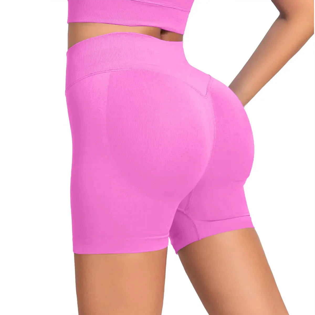 NCLAGEN Nahtlose Shorts 4.5" Gym Shorts Damen Scrunch Butt Fitness Sport Shorts Workout Nahtlose Leggings Laufen Yoga Hosen