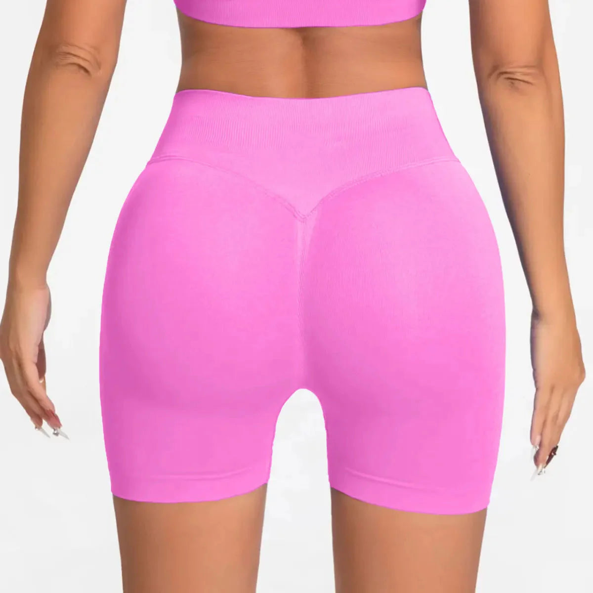 NCLAGEN Nahtlose Shorts 4.5" Gym Shorts Damen Scrunch Butt Fitness Sport Shorts Workout Nahtlose Leggings Laufen Yoga Hosen