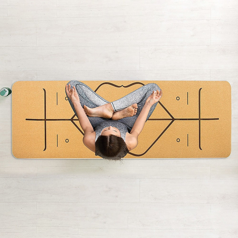 NNEDSZ Yogamatte aus Naturkork TPE Sport umweltfreundlich Übung Fitness Gym Pilates