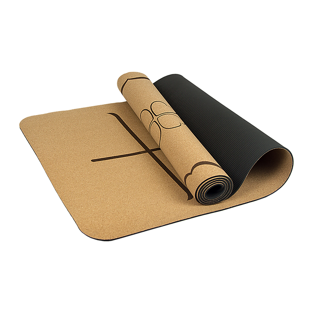 NNEDSZ Yogamatte aus Naturkork TPE Sport umweltfreundlich Übung Fitness Gym Pilates