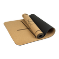 NNEDSZ Yogamatte aus Naturkork TPE Sport umweltfreundlich Übung Fitness Gym Pilates
