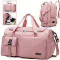Pinke Nylon-Reisetasche für Reisen und das Fitnessstudio
