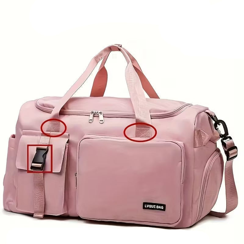 Pinke Nylon-Reisetasche für Reisen und das Fitnessstudio
