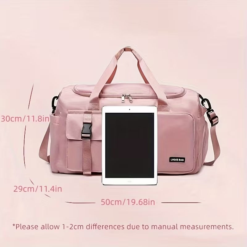 Pinke Nylon-Reisetasche für Reisen und das Fitnessstudio